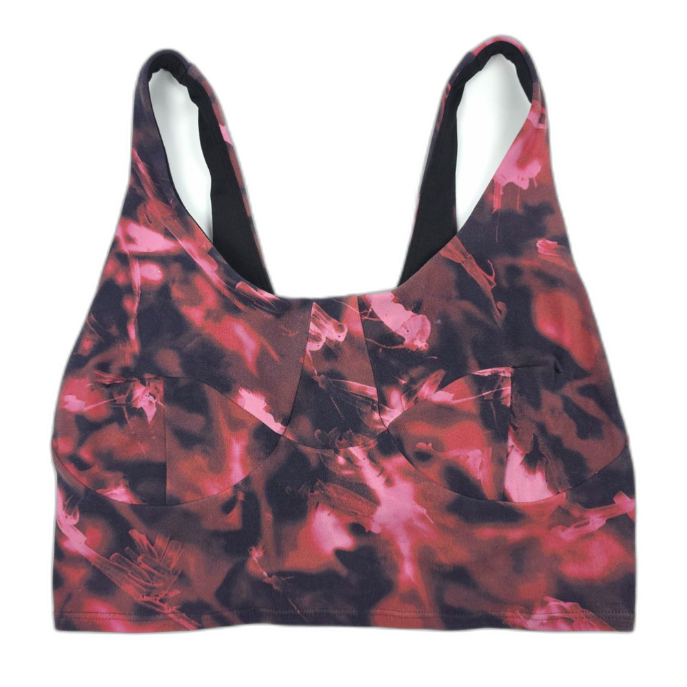 LULULEMON Nulu Front-Darting Yoga Bra Light Support Intensity Pink Blossom 6